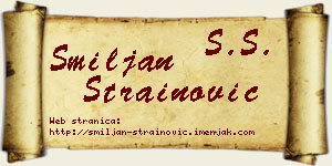 Smiljan Strainović vizit kartica